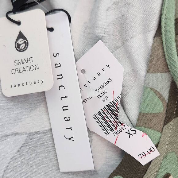 Sanctuary Green Camo Mini Dress NWT Size XS Casual Green Camouflage Print Dress - Picture 7 of 9